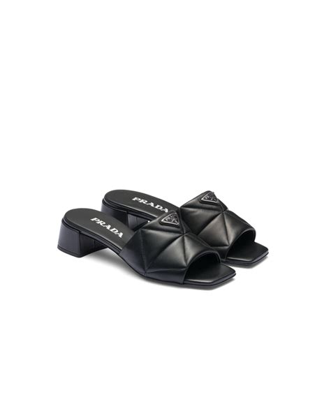 prada sliders mens|prada quilted nappa leather slides.